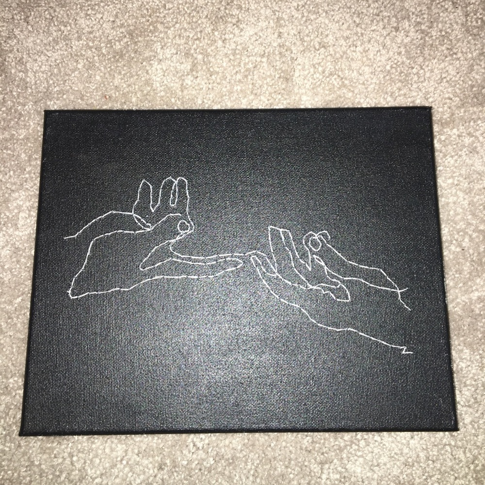Hands touching together